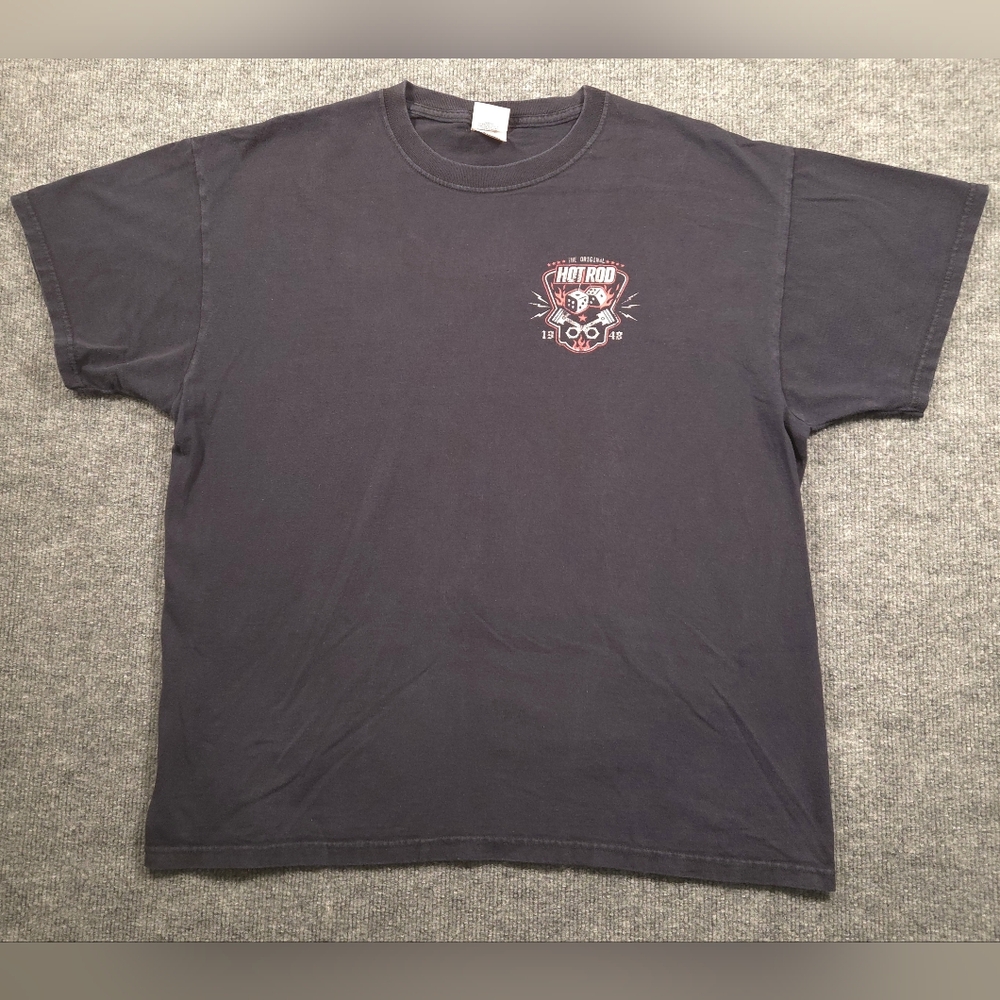 Hot Rod Magazine 65th Anniversary Tee 1948-2013 XL Black Fruit of the Loom - Picture 2 of 9